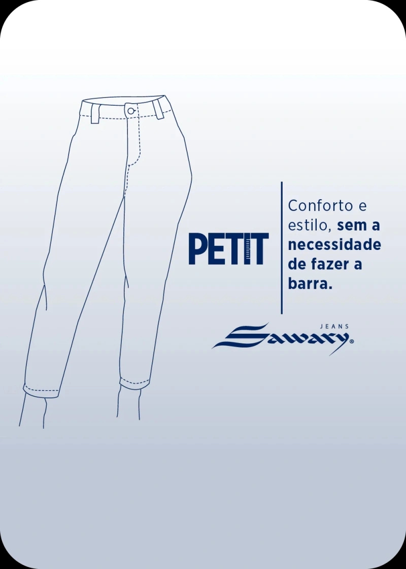 Sawary - Calça Jeans Sawary Reta Azul-282024 - 282024