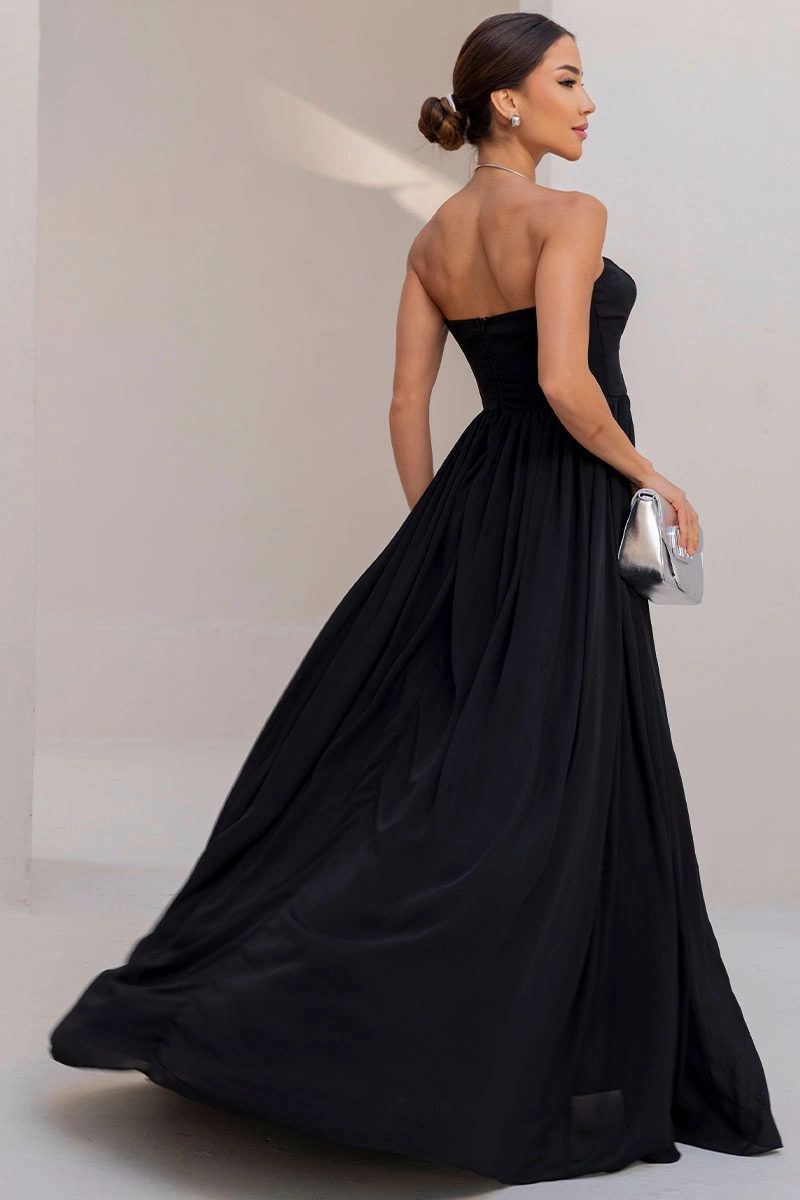 Miss Misses - Vestido Longo Bethy Tomara Que Caia Festa Ocasiões Preto - 54803001