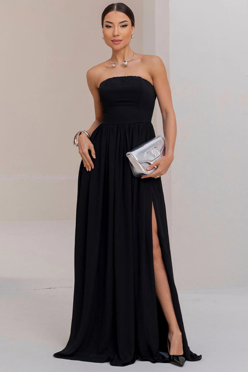 Miss Misses - Vestido Longo Bethy Tomara Que Caia Festa Ocasiões Preto - 54803001