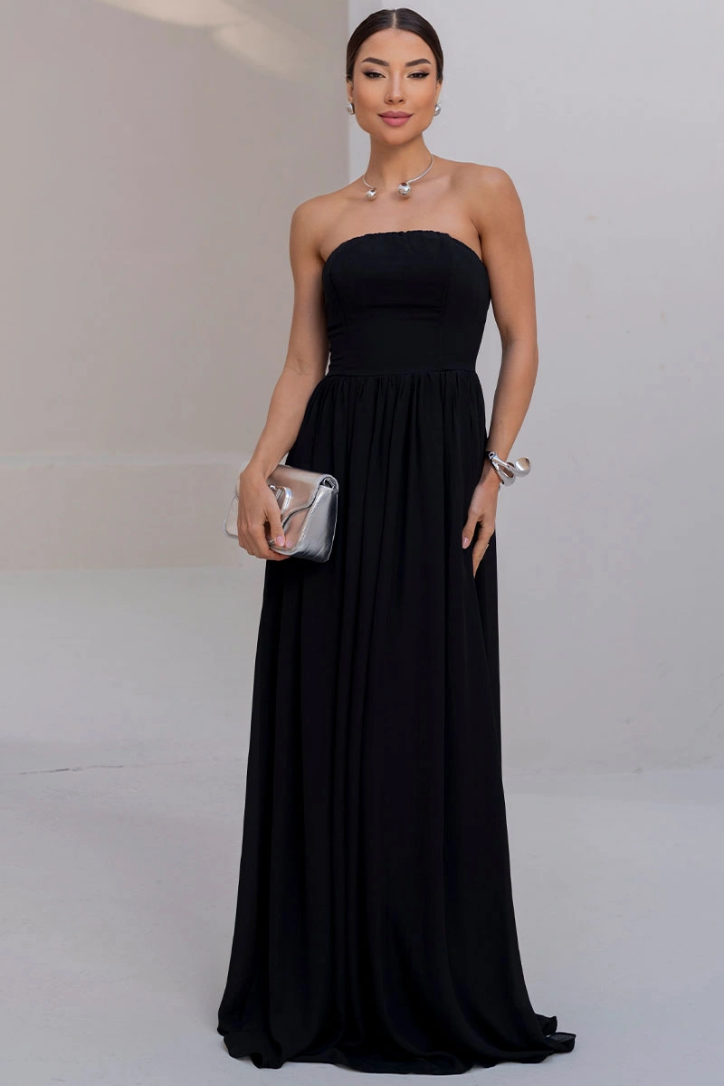 Miss Misses - Vestido Longo Bethy Tomara Que Caia Festa Ocasiões Preto - 54803001