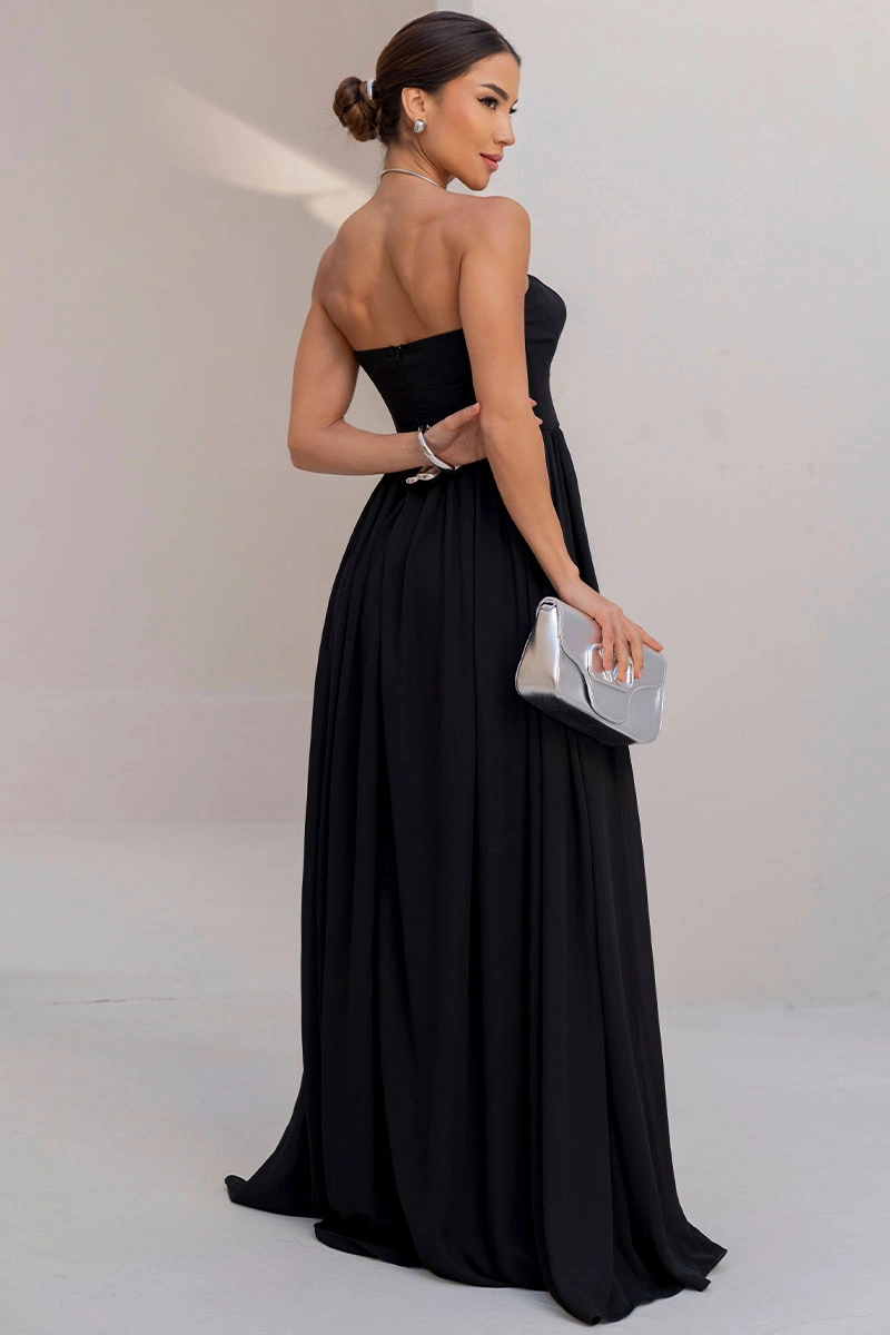 Miss Misses - Vestido Longo Bethy Tomara Que Caia Festa Ocasiões Preto - 54803001