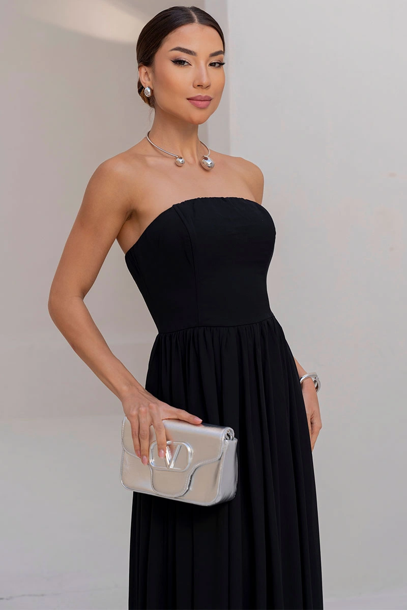 Miss Misses - Vestido Longo Bethy Tomara Que Caia Festa Ocasiões Preto - 54803001
