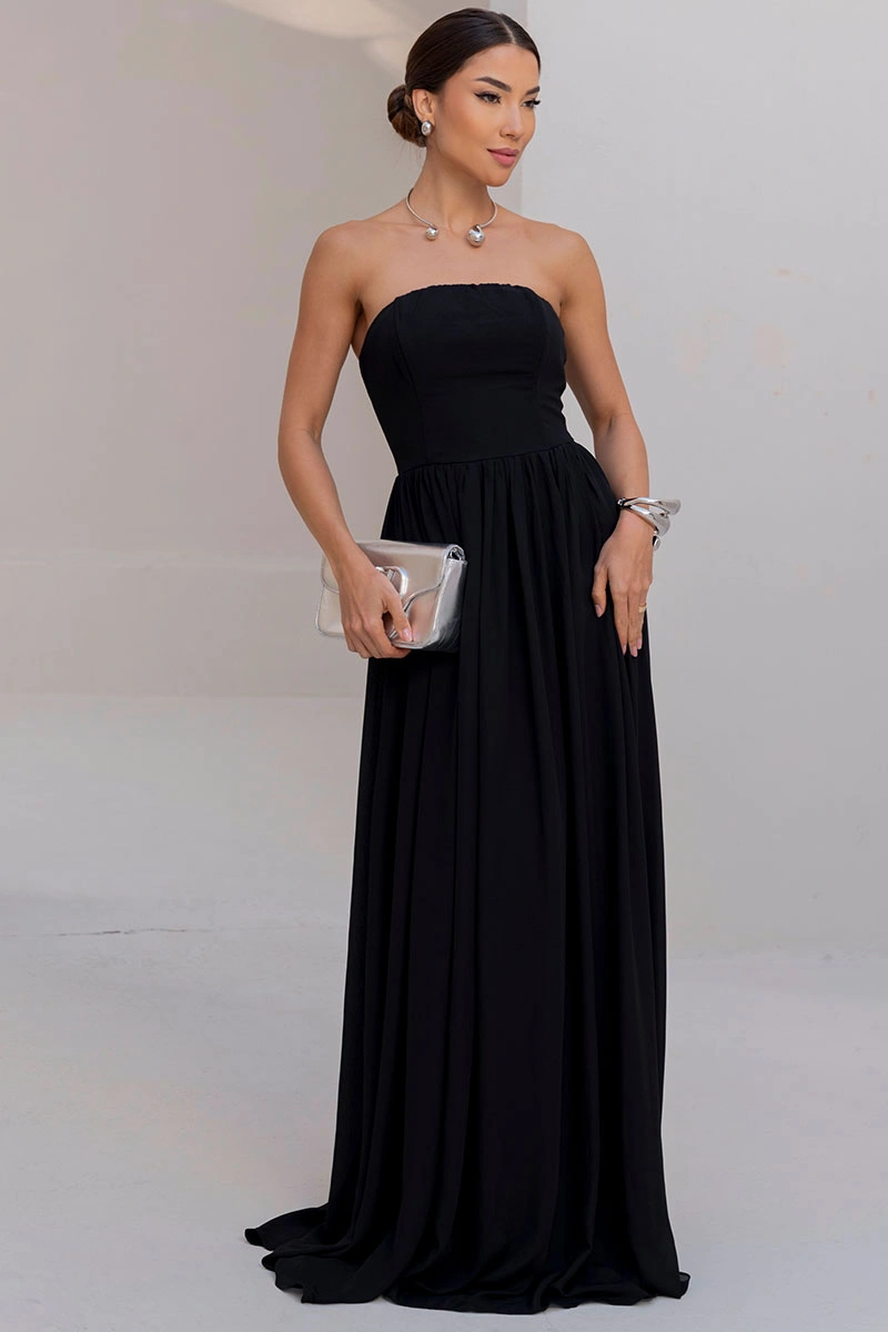Miss Misses - Vestido Longo Bethy Tomara Que Caia Festa Ocasiões Preto - 54803001
