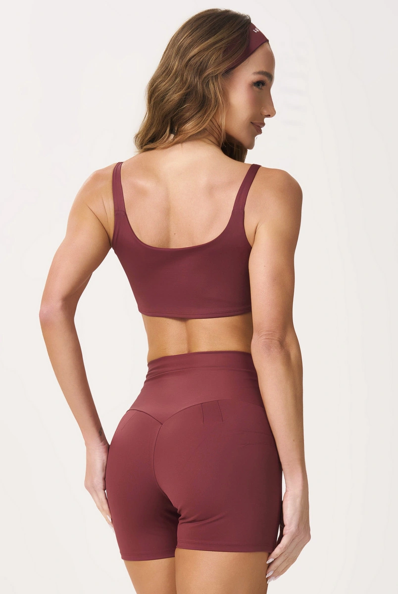 Lets Gym - Top Basic Colors Burgundy - 2906BG