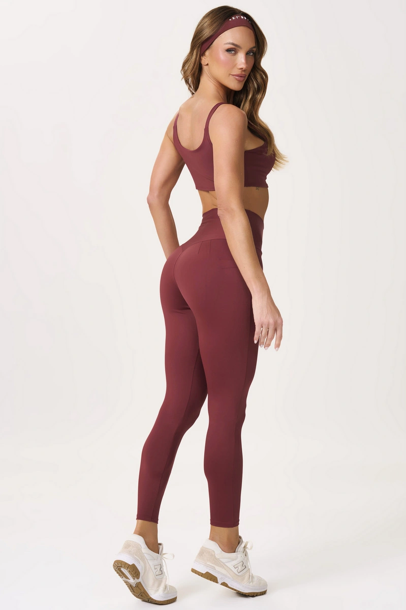 Lets Gym - Legging Basic Colors Burgundy - 2907BG