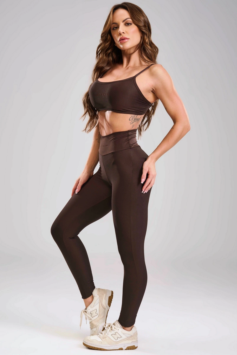 Lets Gym - Legging New Minimal Glow Coffee - 3284CF