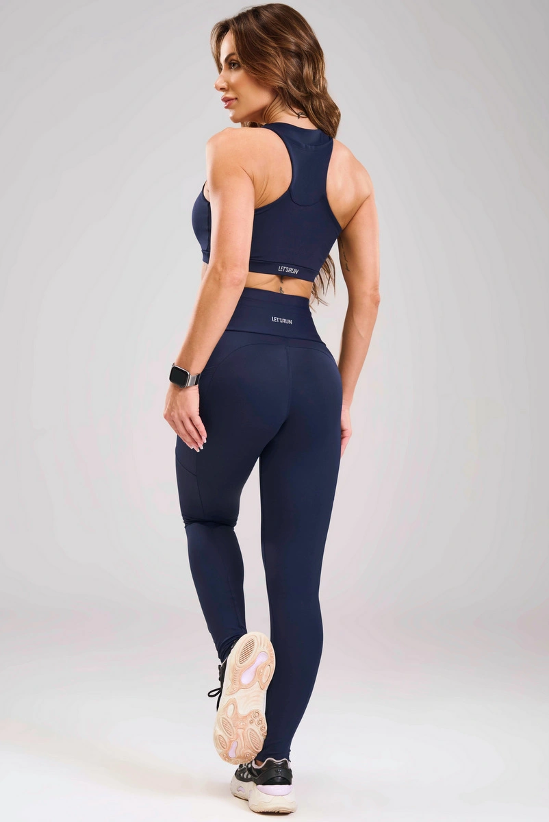Lets Gym - Top Lets Run Navy Blue - 3354NB