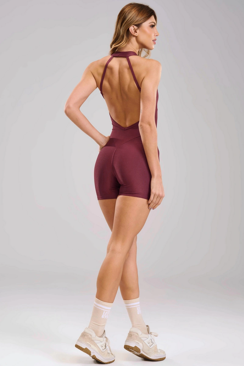 Lets Gym - Macaquinho Bright Form Burgundy - 3363BG