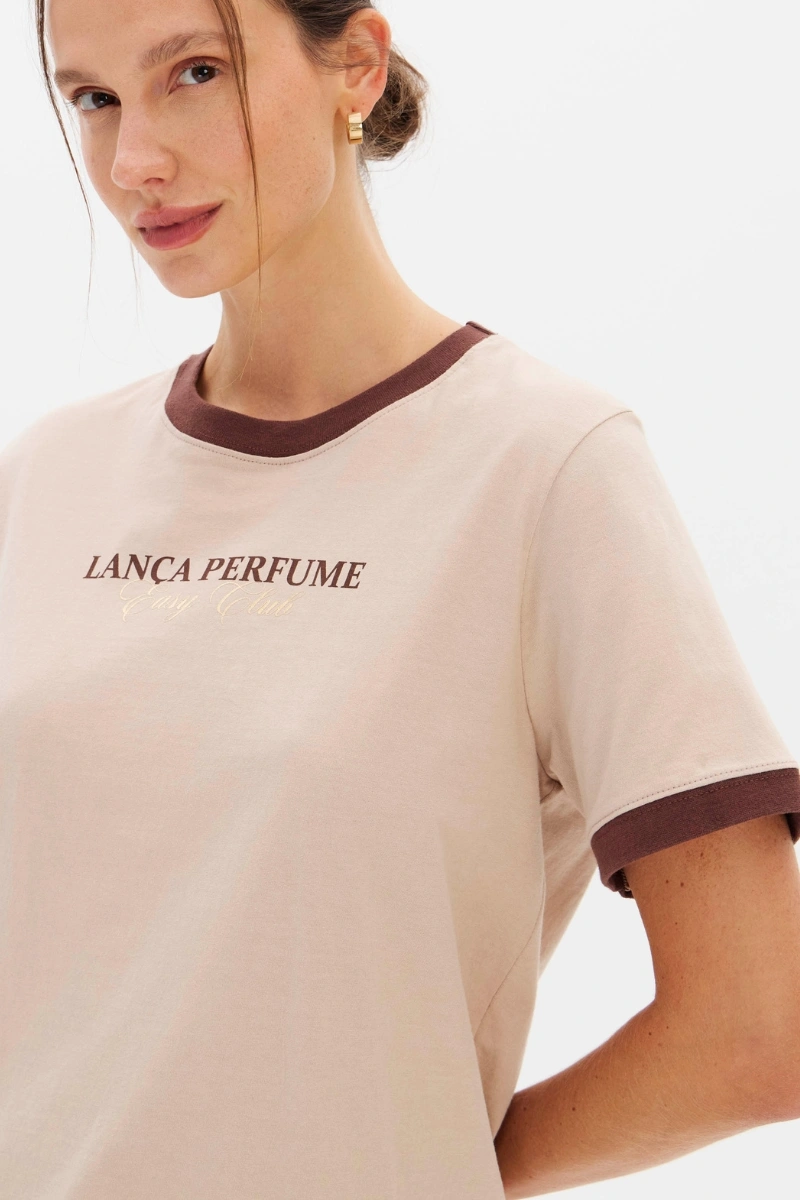LANÇA PERFUME - T-Shirt Manga Curta Com Ribanas Lança Perfume - 5472