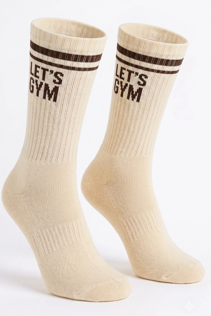Lets Gym - Meia Letsgym Amarelo Manteiga - 2880AMT