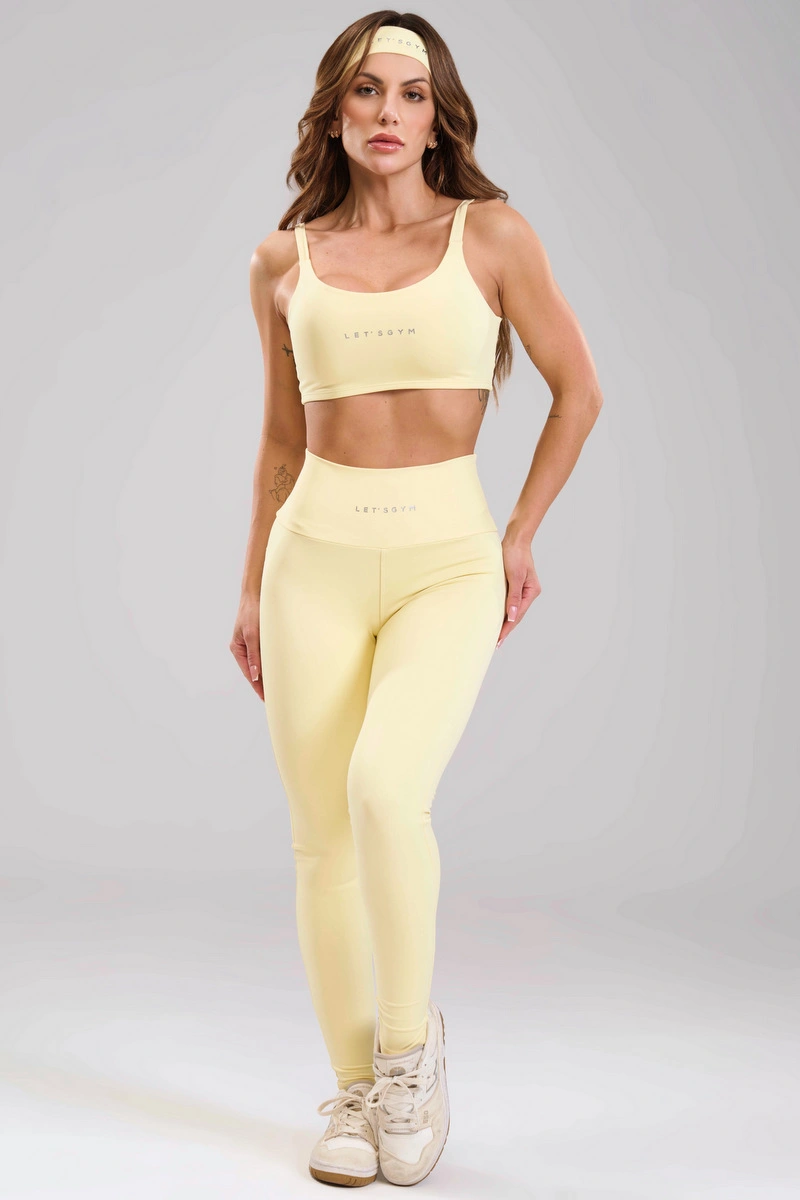Lets Gym - Legging Basic Colors Amarelo Manteiga - 2907AMT