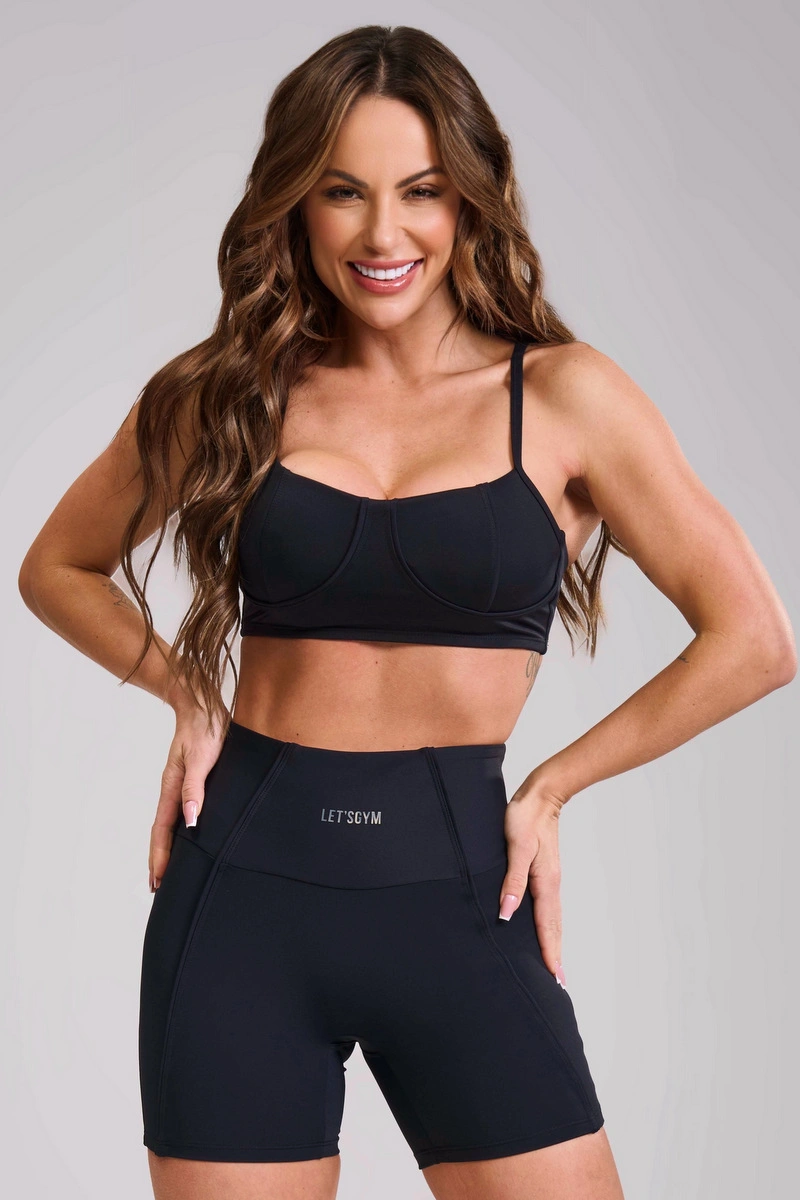 Lets Gym - Top Grace Preto - 3435PT