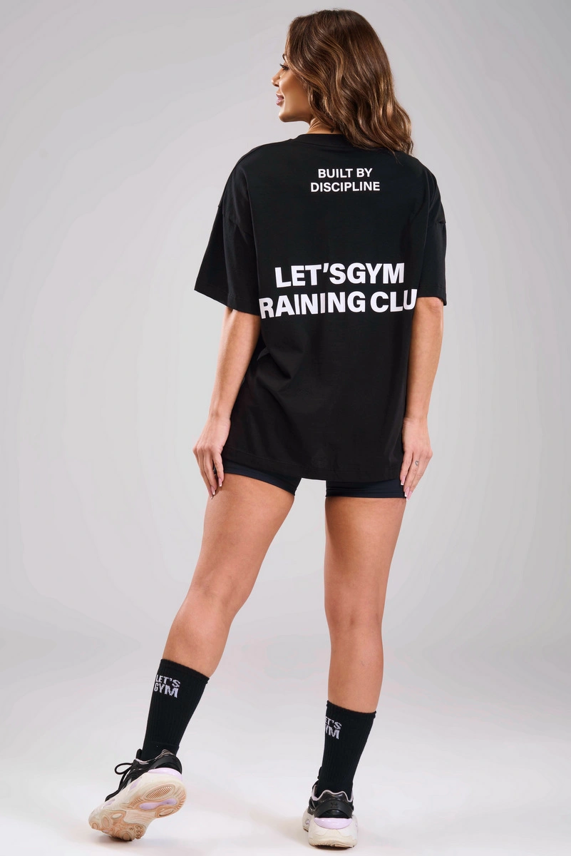 Lets Gym - Camiseta Oversized Grace Preto - 3439PT