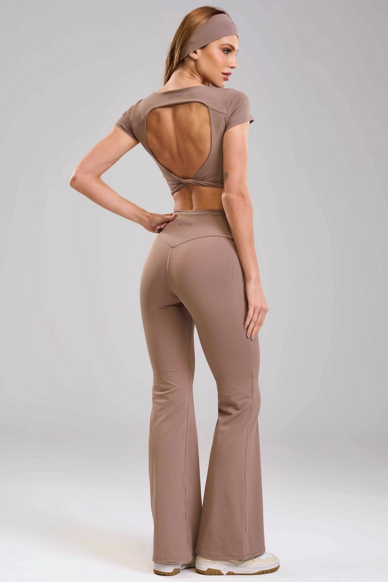 Lets Gym - Calça Flare Balance Move Avelã - 3462AVL