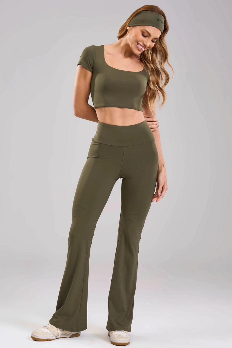 Lets Gym - Calça Flare Balance Move Forest - 3462FST