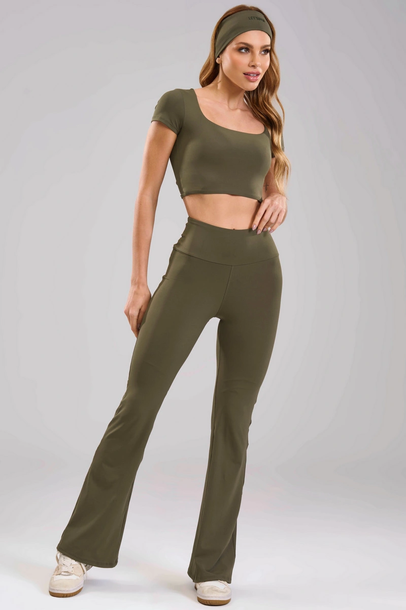 Lets Gym - Calça Flare Balance Move Forest - 3462FST
