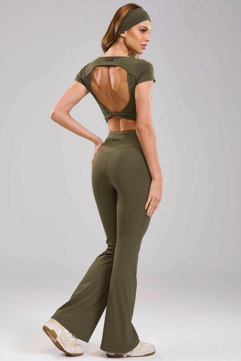 Lets Gym - Calça Flare Balance Move Forest - 3462FST