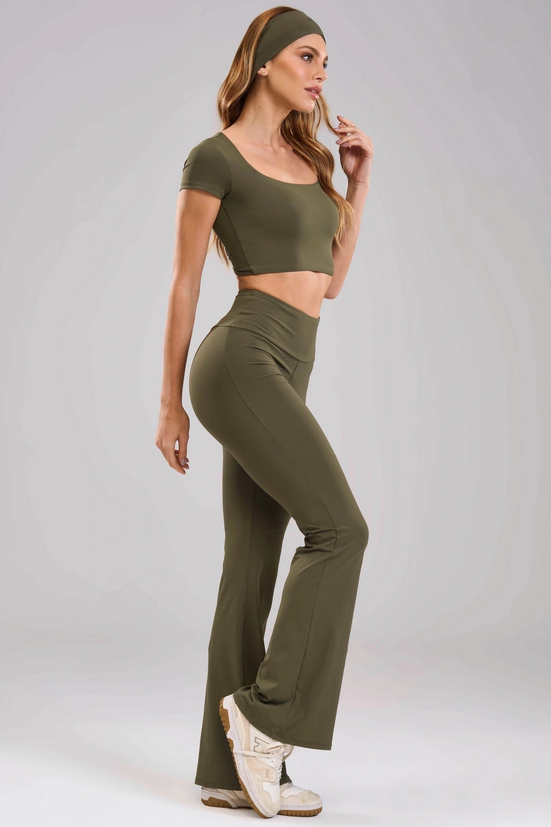 Lets Gym - Calça Flare Balance Move Forest - 3462FST