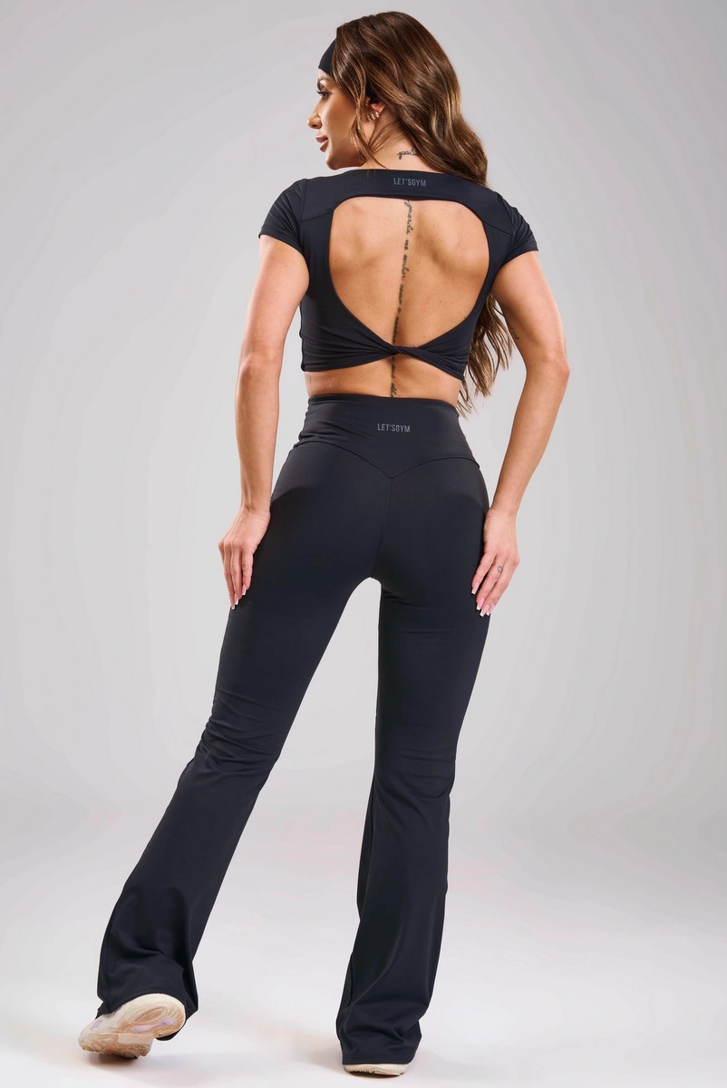 Lets Gym - Calça Flare Balance Move Preto - 3462PT