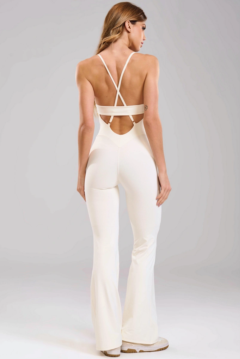 Lets Gym - Macacão Balance Move Off White - 3463OFW