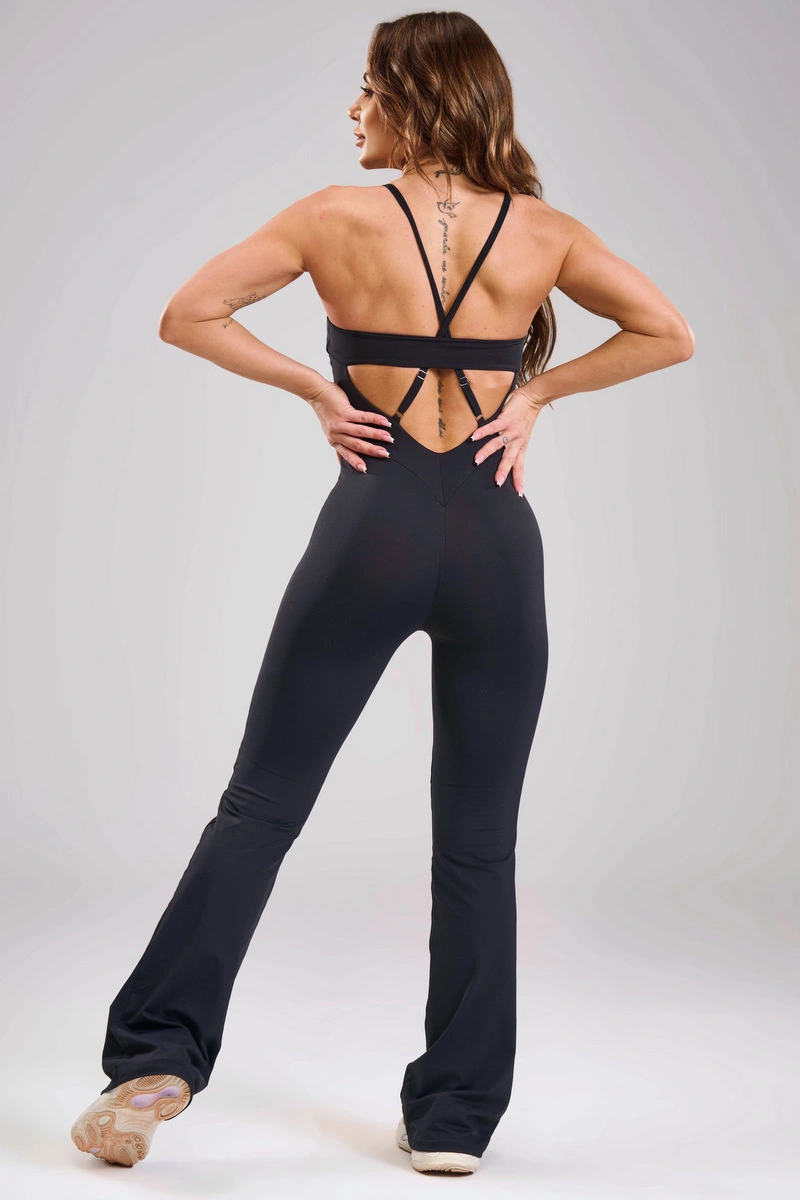 Lets Gym - Macacão Balance Move Preto - 3463PT