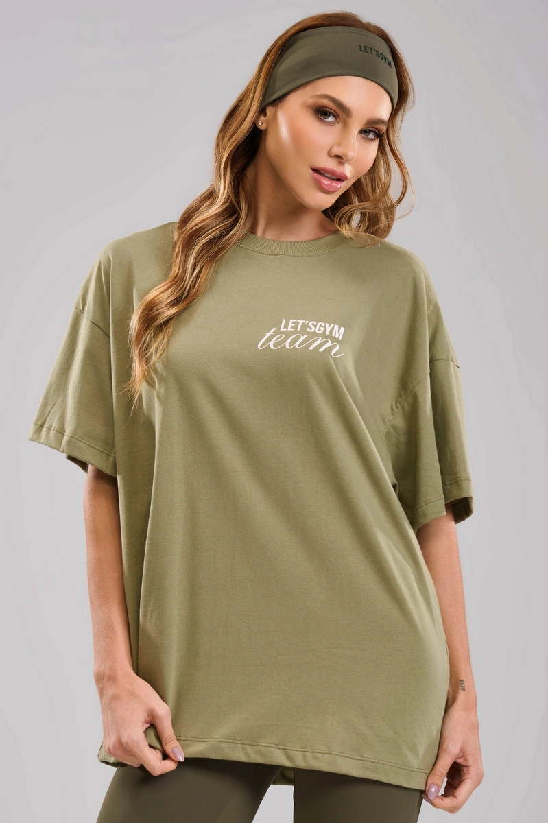 Lets Gym - Camiseta Oversized Letsgym Team Forest - 3469FST