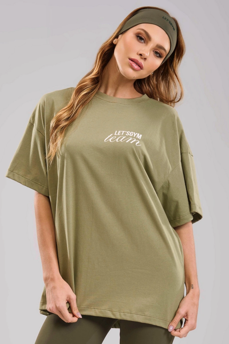 Lets Gym - Camiseta Oversized Letsgym Team Forest - 3469FST