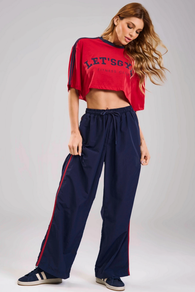 Lets Gym - Cropped Lets Club Scarlet - 3478SCT