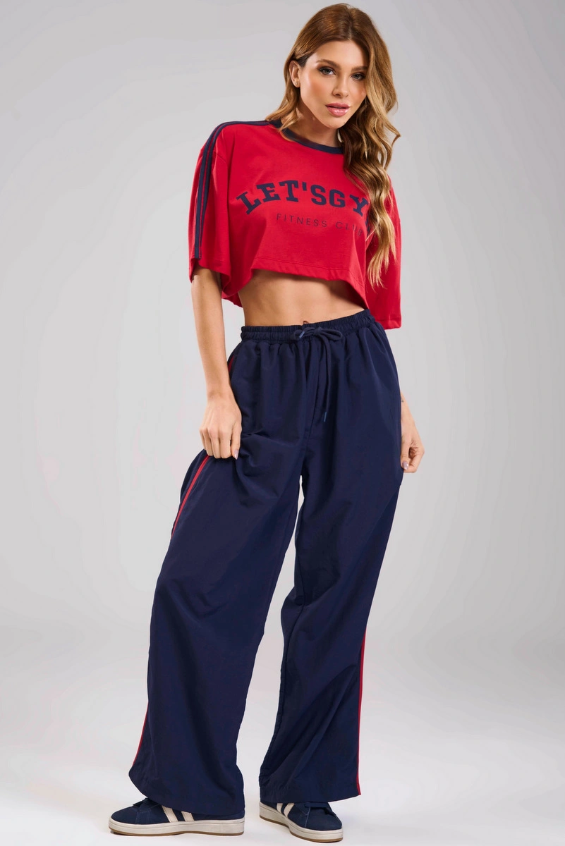Lets Gym - Cropped Lets Club Scarlet - 3478SCT