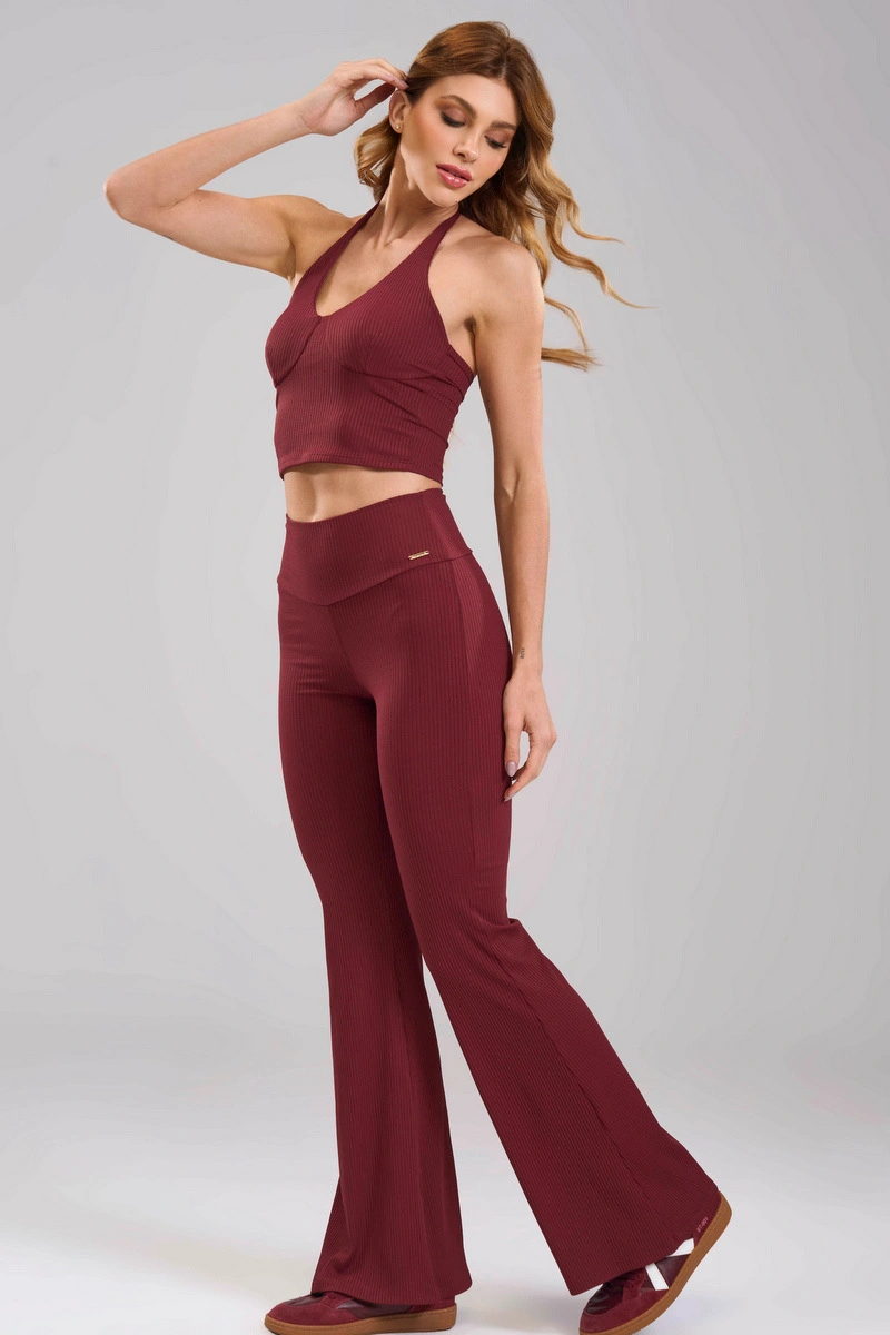 Lets Gym - Flare Comfort Rib Burgundy - 3481BG