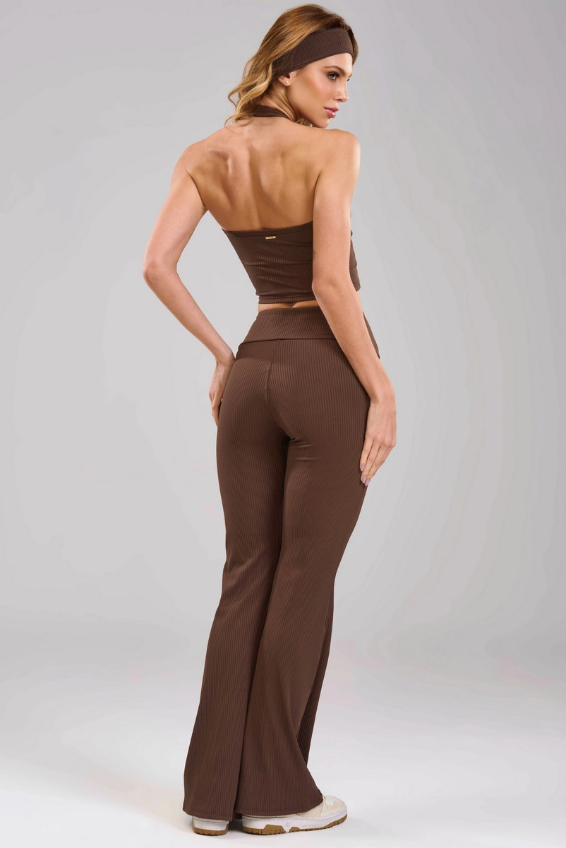 Lets Gym - Flare Comfort Rib Coffee - 3481CF