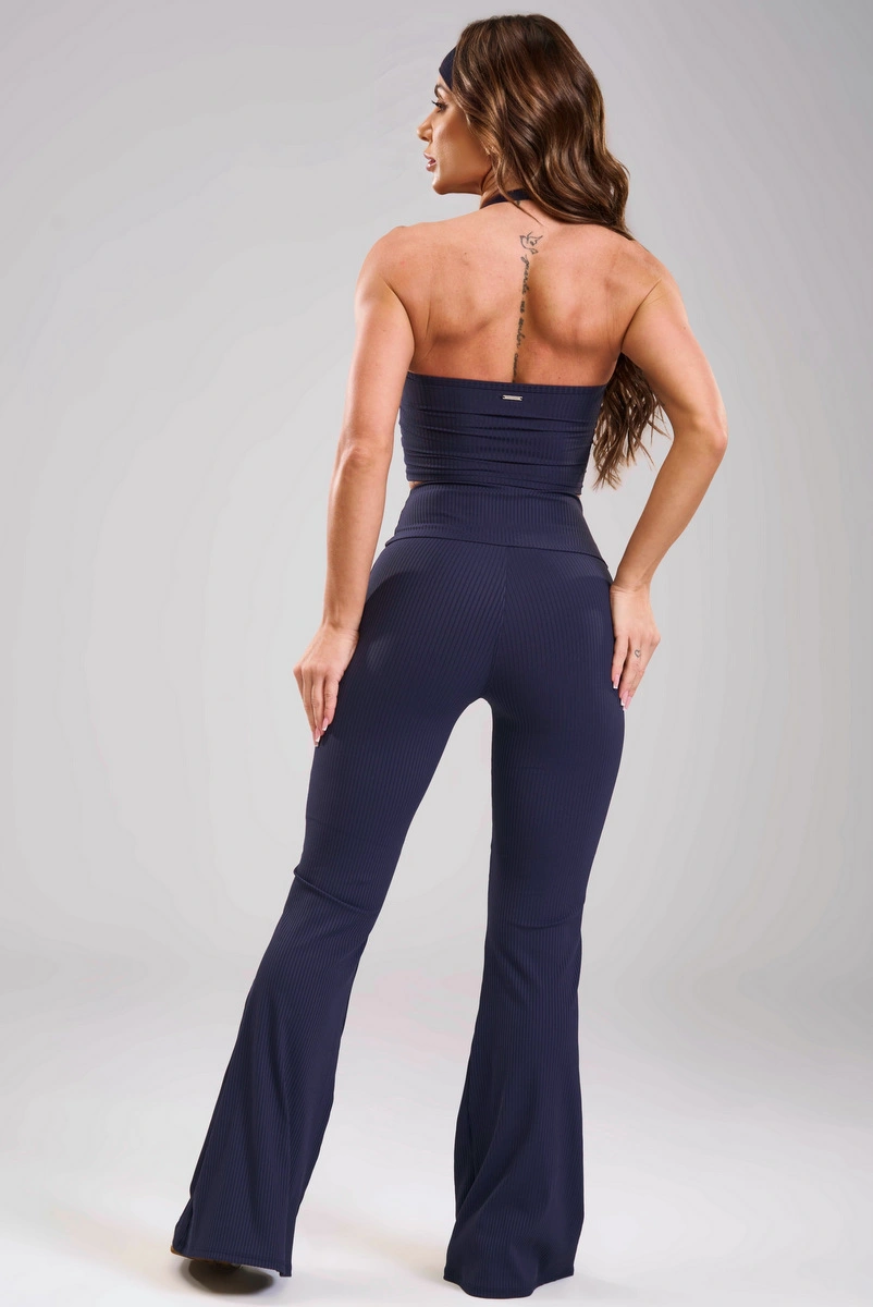 Lets Gym - Flare Comfort Rib Navy Blue - 3481NB