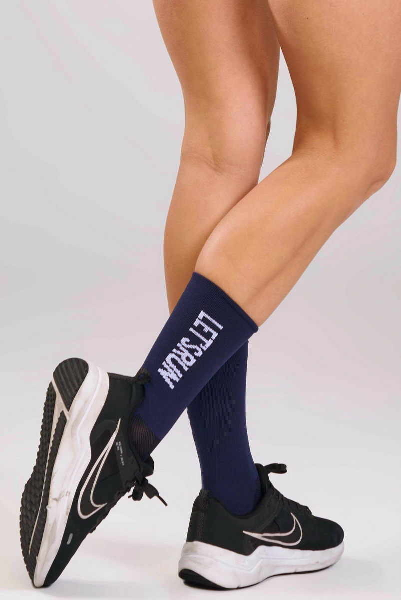 Lets Gym - Meia Lets Run Navy Blue - 3486NB