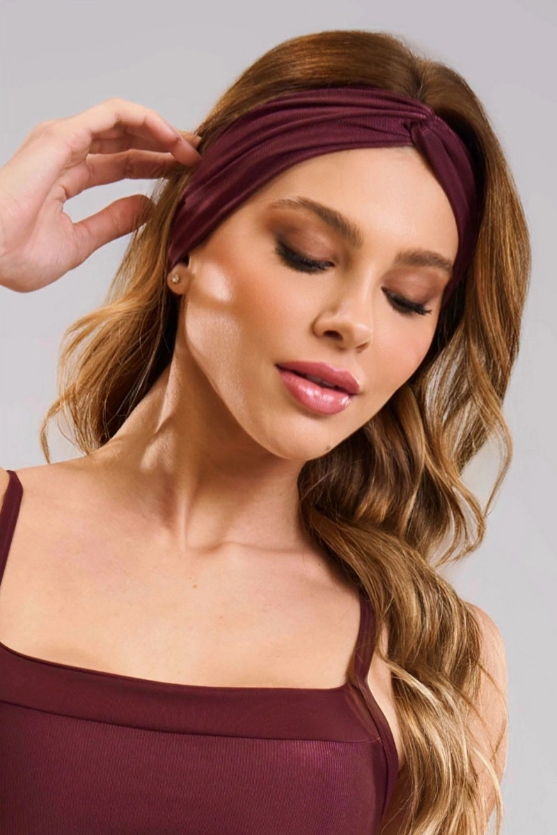 Lets Gym - Faixa De Cabelo Purpose Burgundy - 3497BG