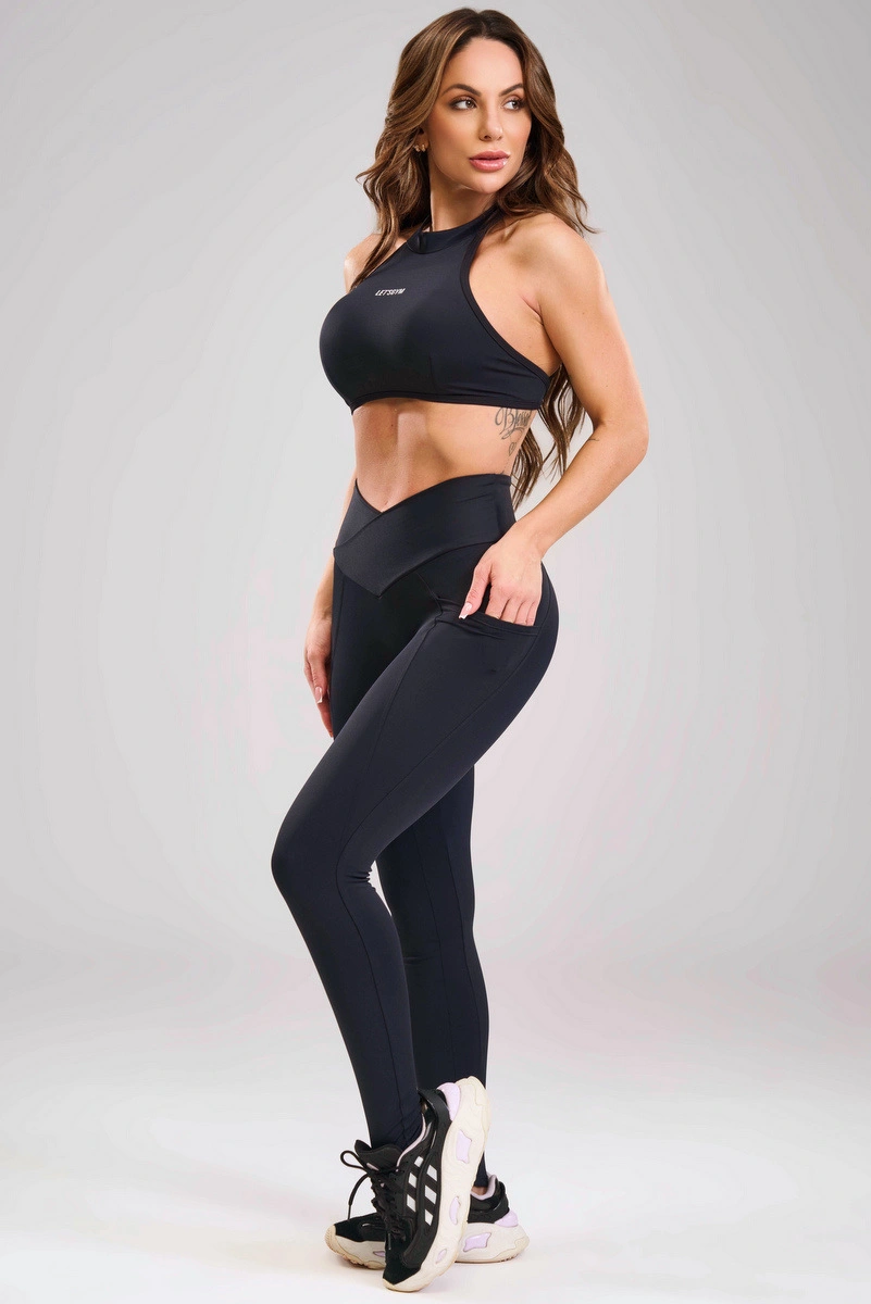 Lets Gym - Top Form Essential Preto - 3504PT