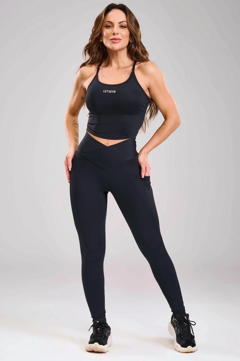 Lets Gym - Regata Form Essential Preto - 3506PT