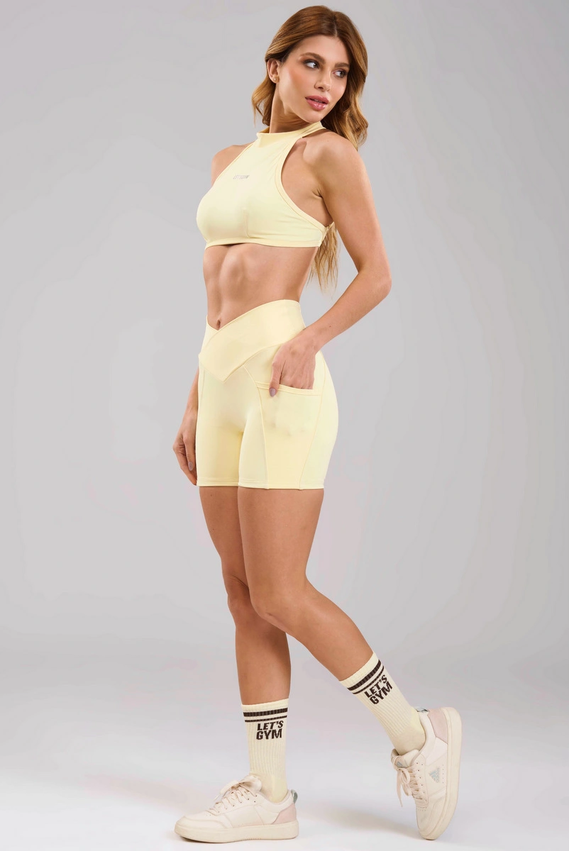 Lets Gym - Short Form Essential Amarelo Manteiga - 3507AMT