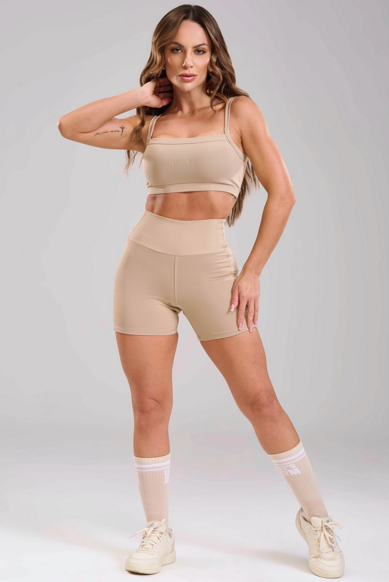 Lets Gym - Short  New  Basic Tunning Nude - 3520ND