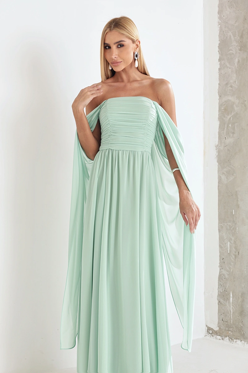 Dot Clothing - Vestido Dot Clothing Raquel Tomara que Caia Verde Claro - 2948VERDECL