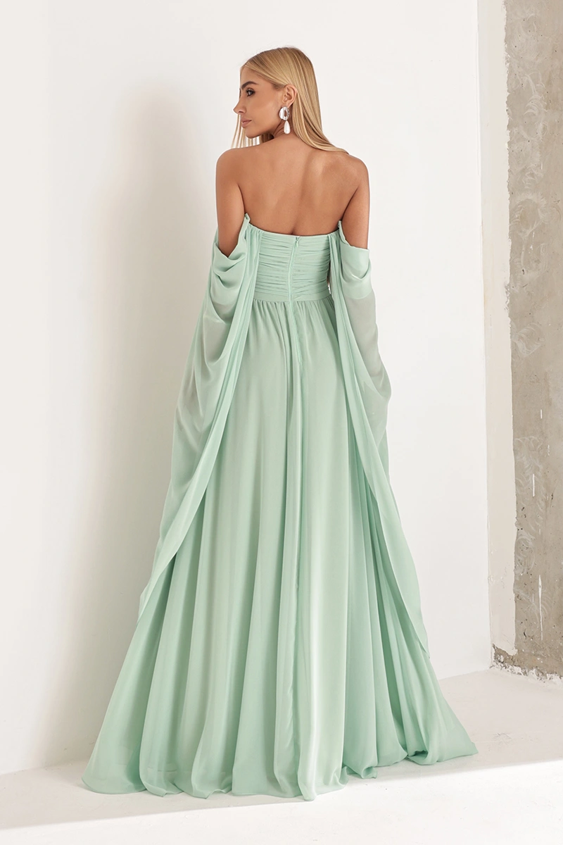 Dot Clothing - Vestido Dot Clothing Raquel Tomara que Caia Verde Claro - 2948VERDECL