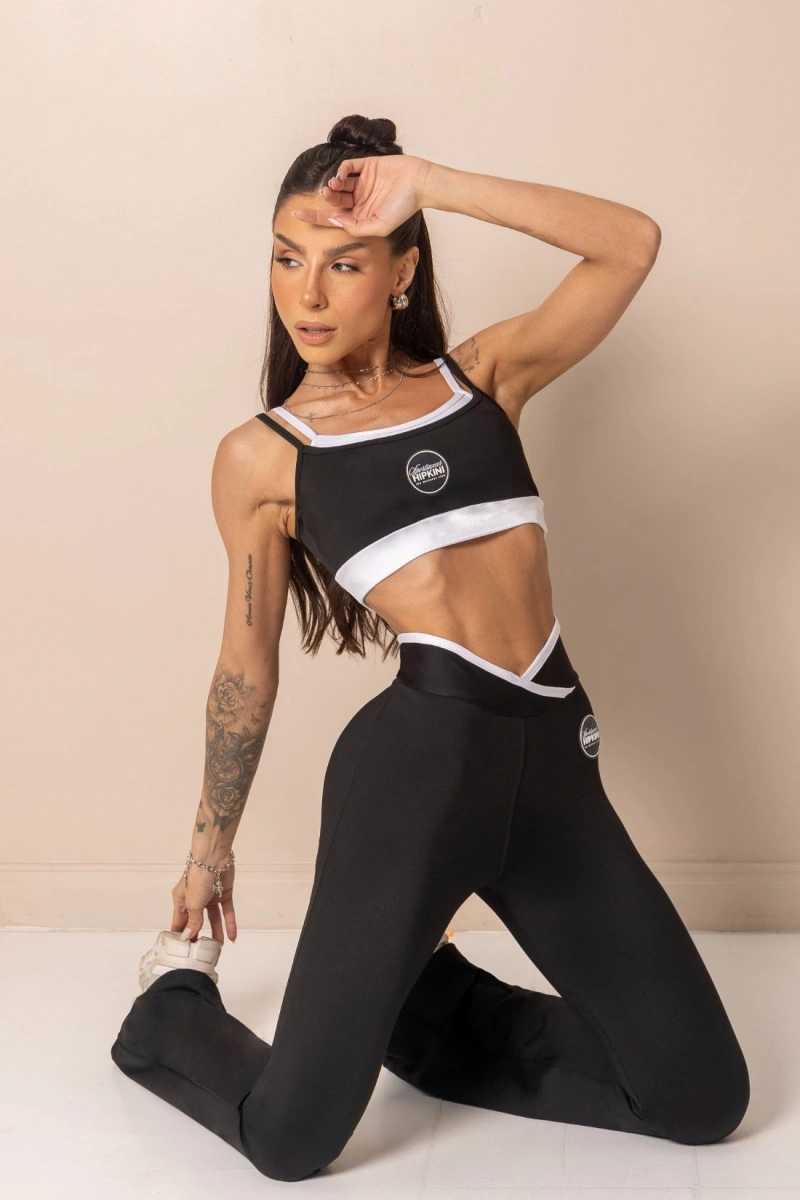 Hipkini - Legging Fitness  Horizon Flare com Cós Anatômico Preta - 33331883