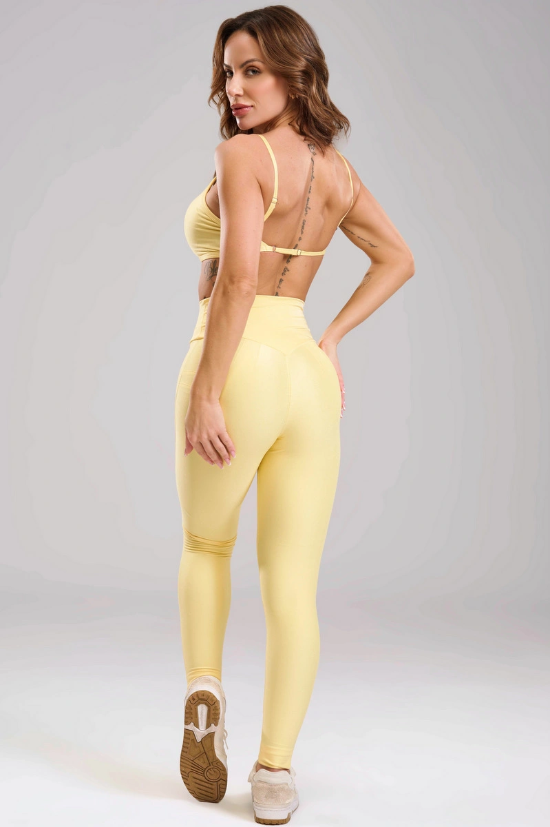 Lets Gym - Top New Minimal Glow Amarelo Manteiga - 3283AMT