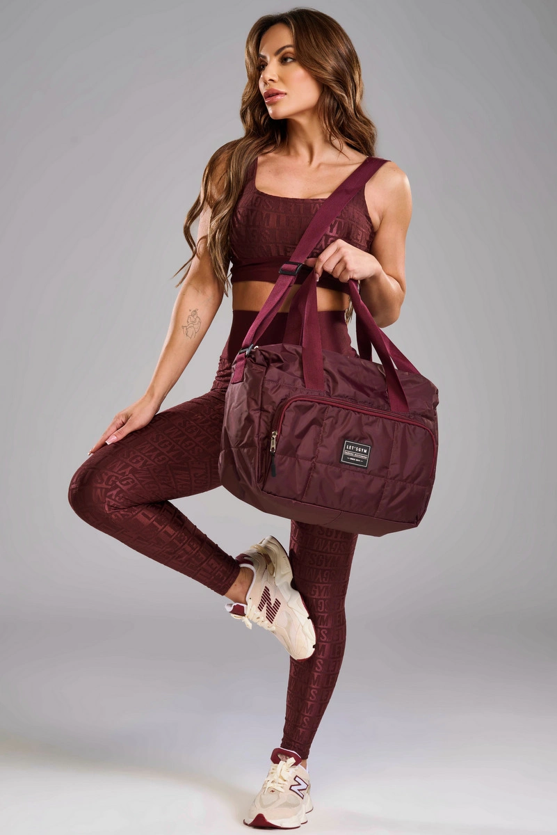 Lets Gym - Legging Velvet Line Burgundy - 3293BG