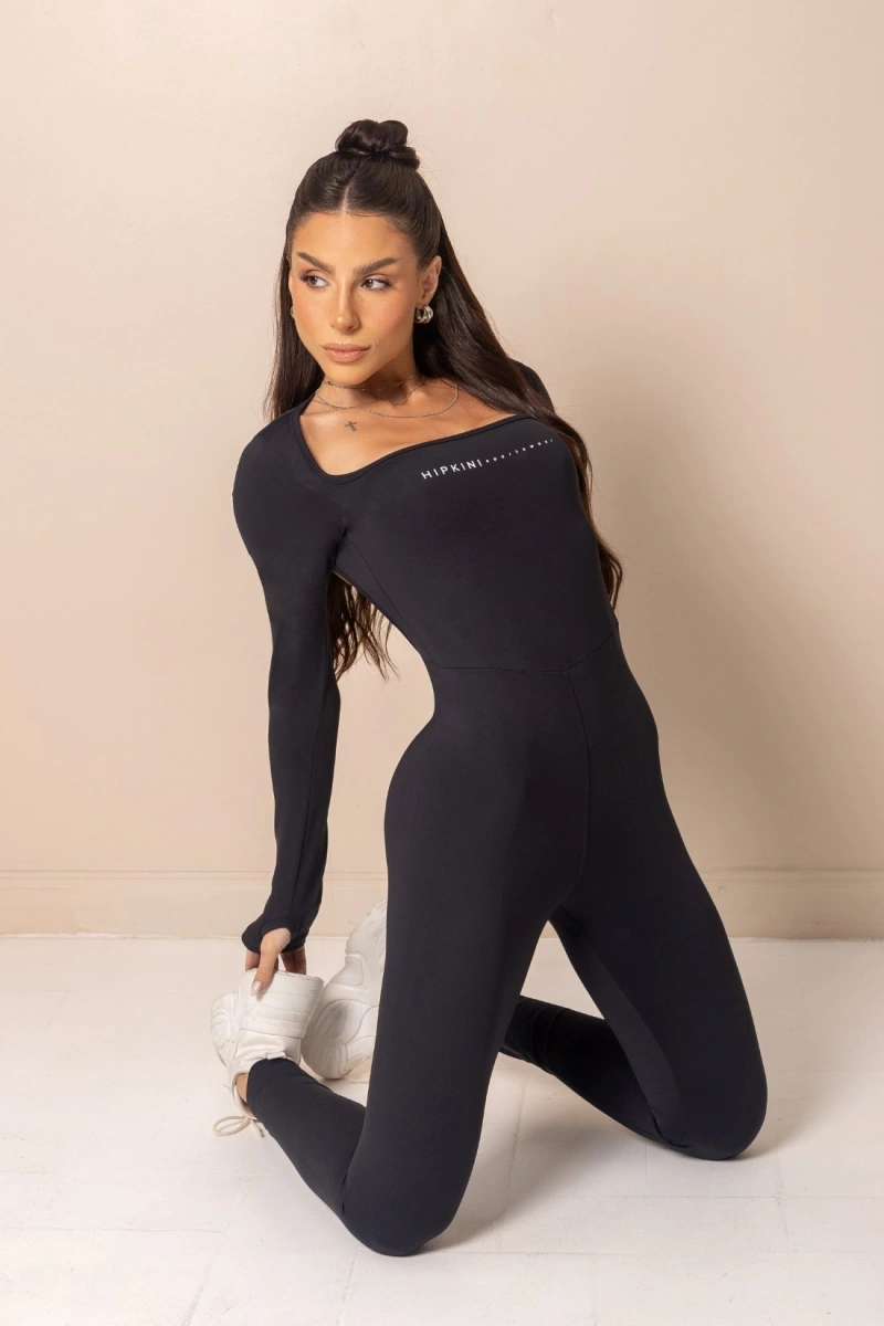 Hipkini - Macacão Fitness Horizon Longo Preto - 33331886