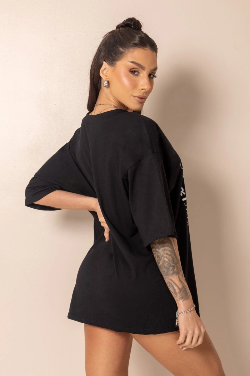 Hipkini - Blusa Fitness Horizon Decote V Preta - 33331890