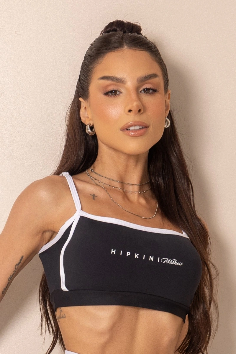 Hipkini - Top Fitness Horizon Faixa Minimalista Preto - 33331891