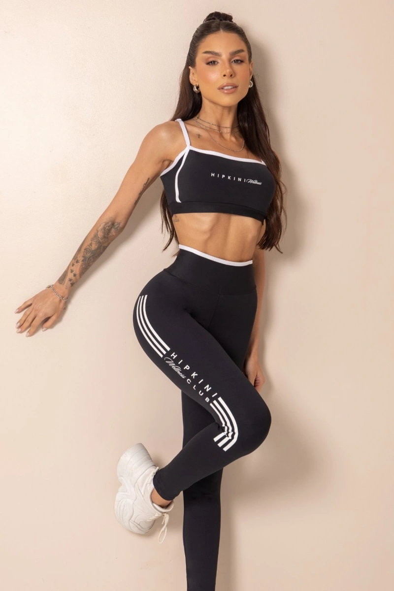 Hipkini - Legging Fitness Horizon com Silk Preta - 33331892