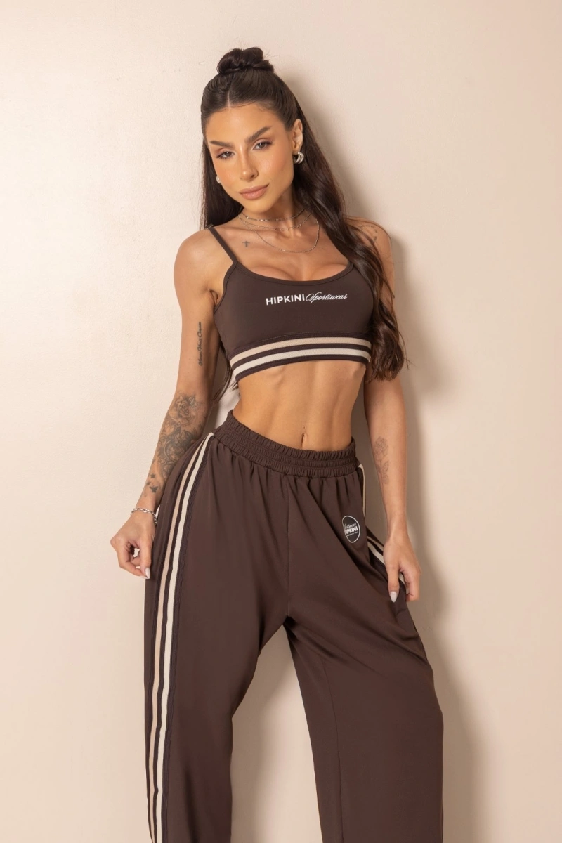 Hipkini - Top Fitness Horizon com Silk Marrom - 33331900