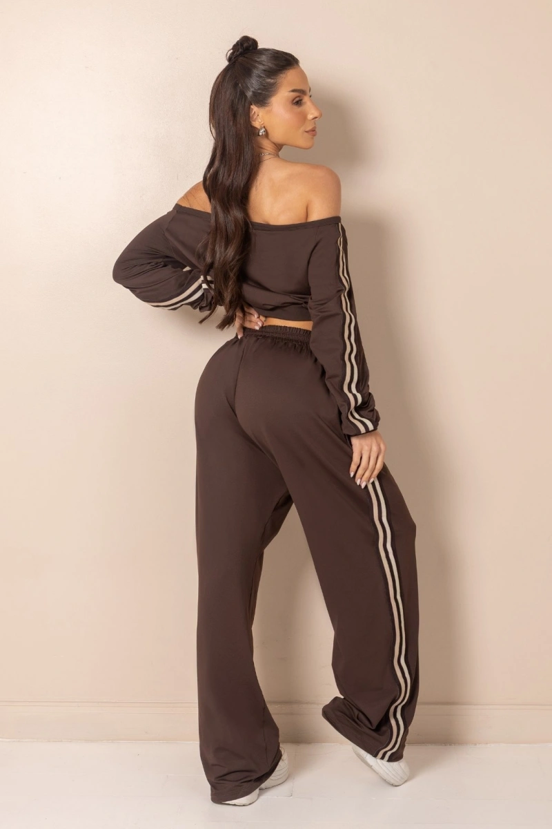 Hipkini - Calça Fitness Horizon Pantalona Marrom - 33331901