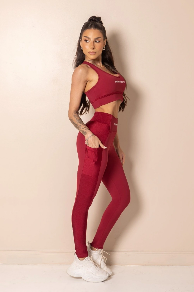 Hipkini - Top Fitness Horizon com Silk Carmin - 33331914